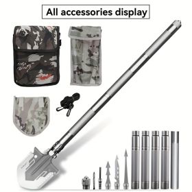 Ultimate Outdoor Multi-Function Tool Shovel: Foldable, Axe, Shovel, Bottle Opener, Saw, Knife, Whistle, Fire Starter, Fish Spear, Window Breaker Ultimate Outdoor Multi-Function Tool Shovel: Foldable, Axe, Shovel, Bottle Opener, Saw, Knife, Whistle, Fire Starter, Fish Spear, Window Breaker